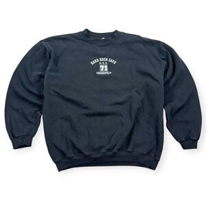 Vintage Hard Rock Cafe Sweater Mens Large Black Spell Out Logo Crewneck Pullover